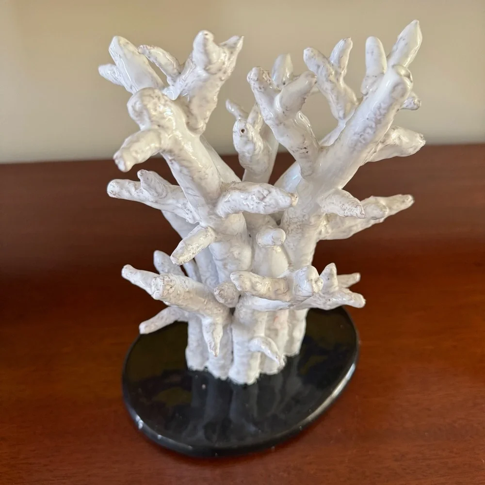 Abigails Italian Faux Coral Sculpture NWT Coastal Decor